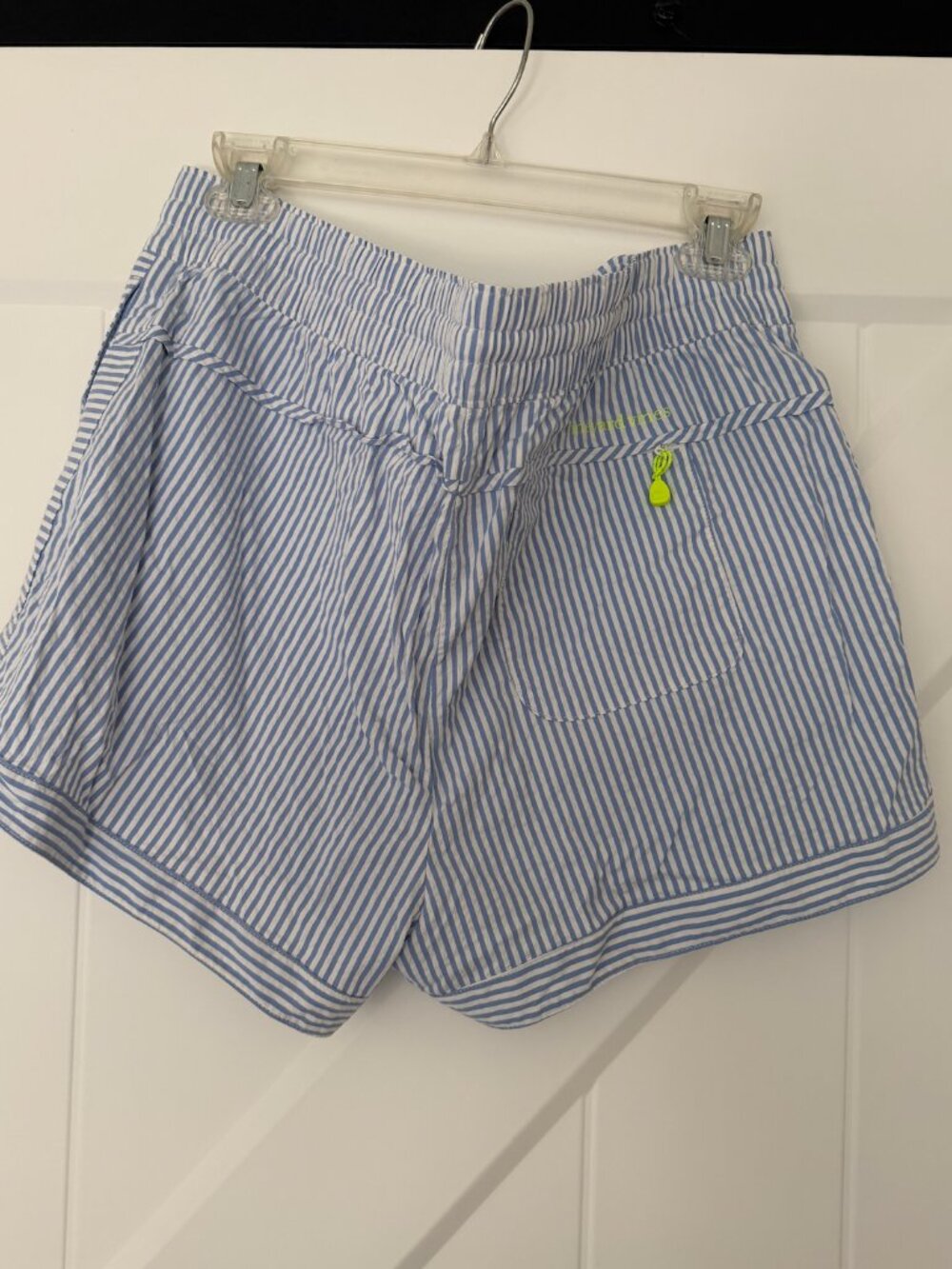 Vineyard Vines Blue White Seersucker Drawstring Shorts Women's - Picture 2 of 3